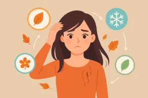 عکس ریزش موی فصلی در پاییز و بهار